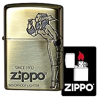 Windy Lighter, Windproof, Brass 2 Sided Finish, Includes Special Stickers, Brass 2BI-Windy
