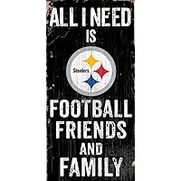 Fan Creations Need is Football, Family & Friends Sign Color Pittsburgh Steelers, Multicolored