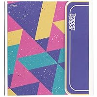 Trapper Keeper Binder, Retro Design, 1 Inch Binder Includes 2 Folders and Extra Pocket, Metal Rings and Spring Clip, Secure Storage, Colorblock, Mead School Supplies (260038FN-ECM)