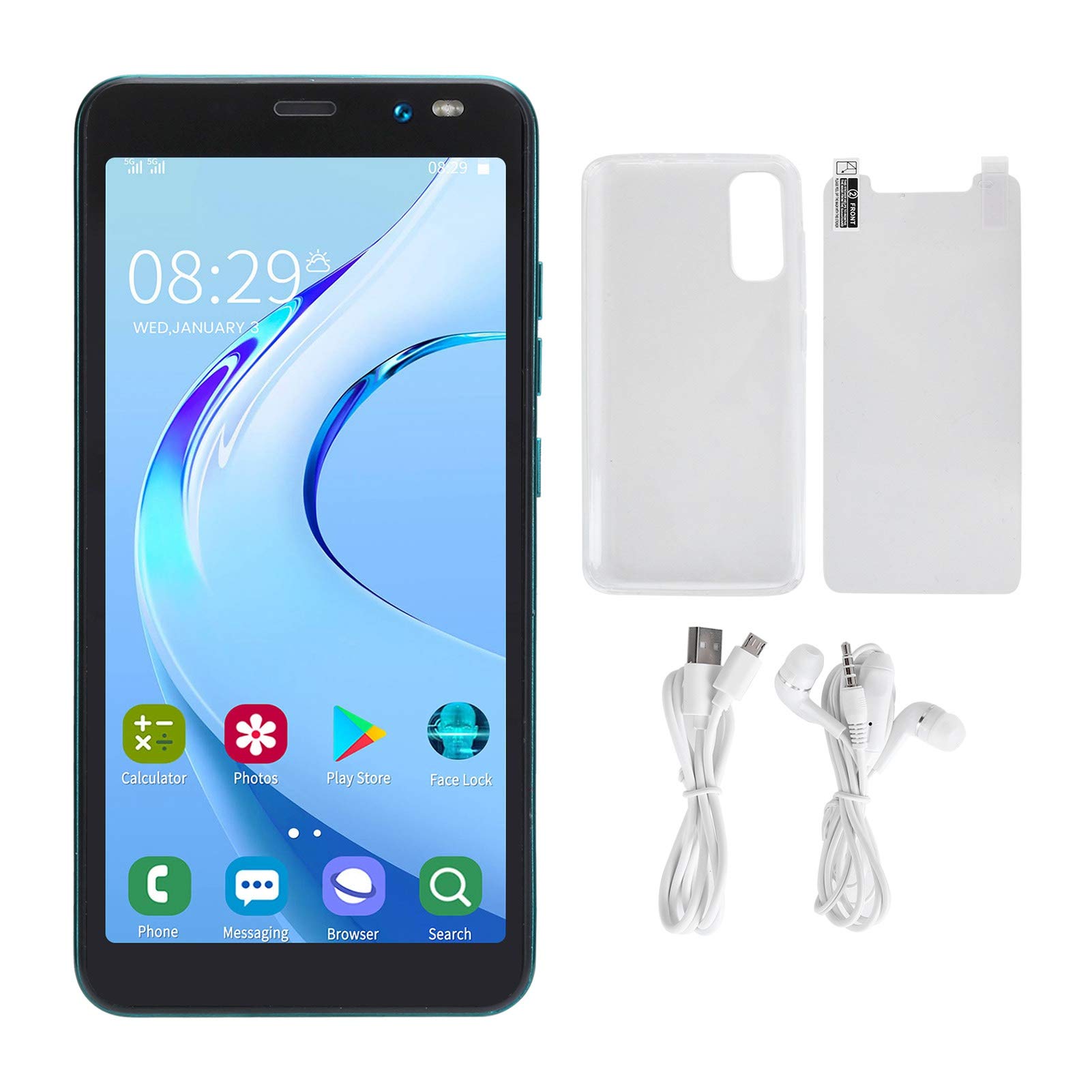 Cheap Rino4 Pro Android Smartphone Main Unit Mobile Phone 6.1 Inch Large Screen 1GB RAM + 8GB ROM 128GB Expansion Dual SIM 2 Megapixels + 5 Megapixel Camera 2200mAh Battery (Black)
