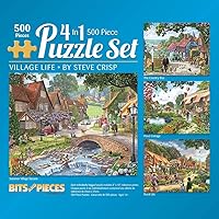 4-in-1 Multi-Pack - 500 Piece Jigsaw Puzzles for Adults-Each Measures 16