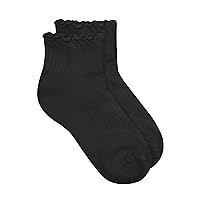 Jefferies Socks Girls' Seamless Ruffle Sport Quarter Socks 1 Pack