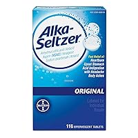 AlkaSeltzer Original Effervescent Antacid Tablets 116ct (2 Pack)