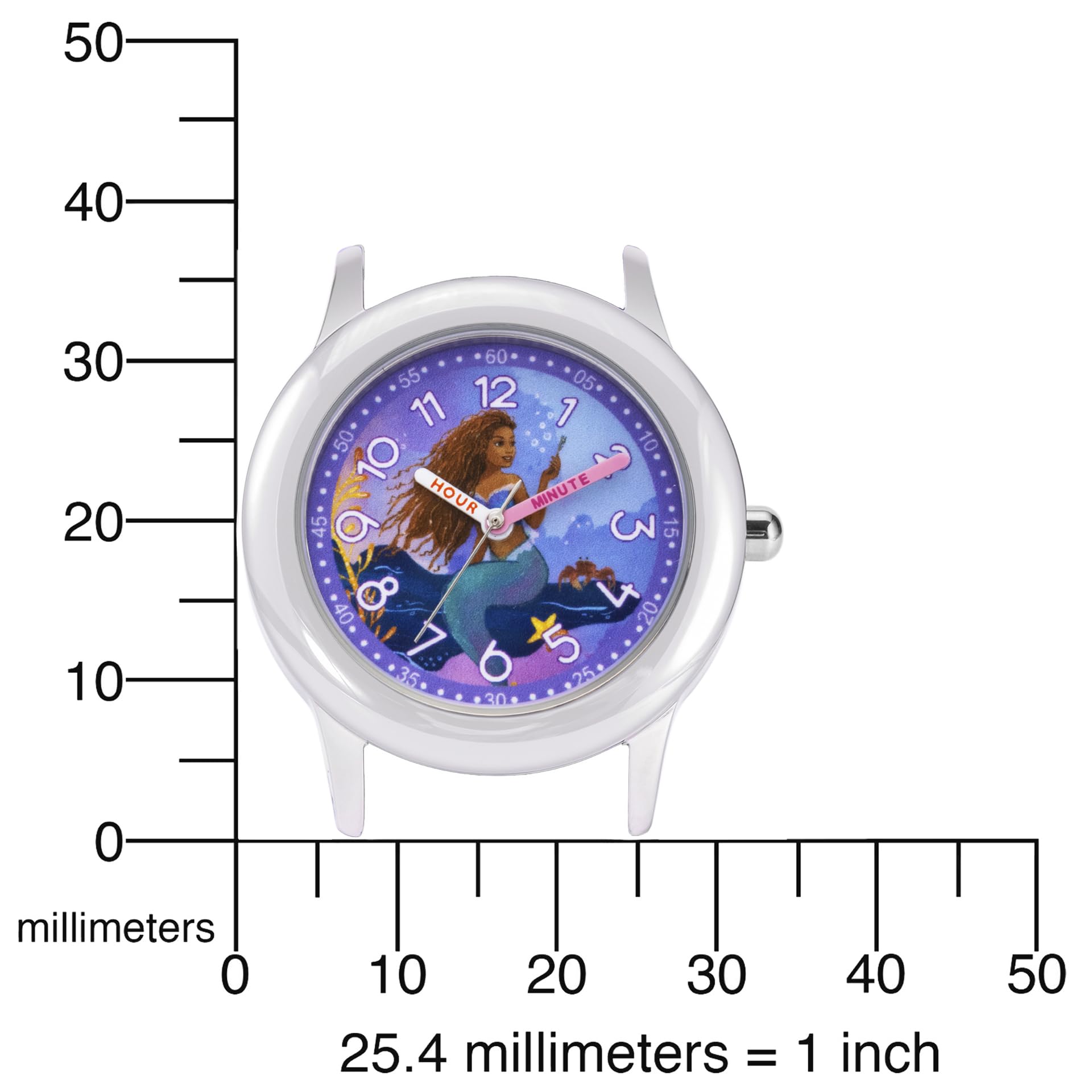 Disney The Little Mermaid Live Action Kids' Time Teacher Analog Quartz Watch