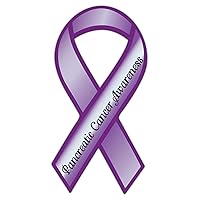 Ribbon Shaped Awareness Support Magnet - Pancreatic Cancer - Cars, Trucks, SUVs, Refrigerators, Etc.