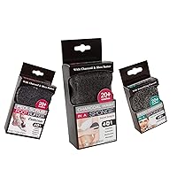 Spongeables Ultimate Charcoal Detoxifying Spa Set, The Soap is in the Sponge, includes Facial, Body, and Pedi-Scrub Sponges, Paraben- and Cruelty-Free, Lasts for 20+ Washes