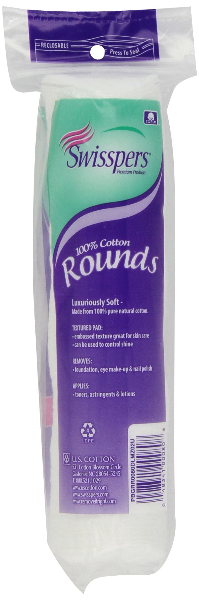 Swisspers Multicare Cotton Rounds, 80 Count