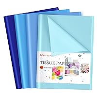 NACHLYNN 54 Sheets Blue Tissue Paper Bulk Wrap Tissue 14 x 20inch Gift Wrapping Paper for Crafts Easter Graduation Gift Wedding Holiday Frozen Mermaid Birthday Blue Party Decorations