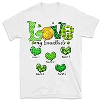 Personalized Grandma St. Patrick’S Day Shirt, Love My Grandkids Shirt, Nana Mimi Gift, St Patricks Day Shirt Funny, Custom Grandma Shirts for Women