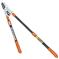 T2 TIGER JAW Hybrid Blade Ratcheting Design Telescopic Lopper with One Touch Press Adjustable Telescopic Handles Cuts Up To 2 Inches In Diameter