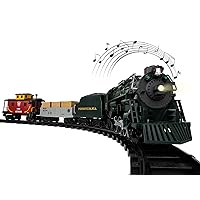 Lionel Battery-Operated Pennsylvania Flyer Freight Toy Train Set with Locomotive, Train Cars, Track & Remote with Authentic Train Sounds, & Lights for Kids 4+