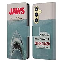 Head Case Designs Officially Licensed Jaws Poster I Key Art Leather Book Wallet Case Cover Compatible with Samsung Galaxy S24 5G