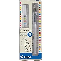PILOT Kakuno Fountain Pen, Clear Barrel, Medium Nib (10822)