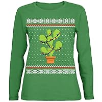 Old Glory Cactus Prickly Pear Tree Ugly Christmas Sweater Womens Long Sleeve T Shirt
