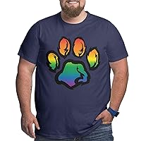 Gay-Furry-Pride Men's Big & Tall Crew Neck Short-Sleeve Tee Casual Shirt Dry-Fit T-Shirt Black Xl-6xl