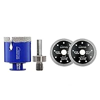 SHDIATOOL Diamond Drilling Core Bits, Tile Drill Core Hole Saw Cutter and Hexagon Shank Adapter for Porcelain Marble Ceramic Granite