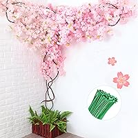 Artificial Cherry Blossom Tree 9.8 FT Tall Champagne Cherry Blossom Vines Tree Arch Pink Fake Sakura Flower Rattans Trees for Office Bedroom Party DIY Decor Wedding Indoor and Outdoor
