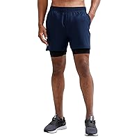 Craft Sportswear Men's ADV Essence 2-in-1 Stretch Shorts | Athletic Workout Shorts | Lightweight with Zipper Pocket