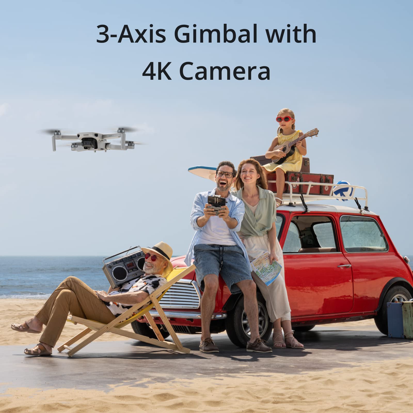 DJI Mini 2 Fly More Combo – Ultralight Foldable Drone, 3-Axis Gimbal with 4K Camera, 12MP Photos, 31 Mins Flight Time, OcuSync 2.0 10km HD Video Transmission, QuickShots, Gray