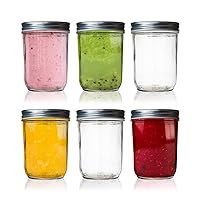 Seacoast Wide Mouth Pint Jars, 6 count (16 oz)