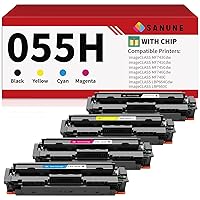 CRG-055H High Yield Toner Replacement for Canon 055 H Toner Cartridge Set Comaptible with Canon Color ImageCLASS MF743Cdw MF741Cdw MF746Cdw MF743 Printer Ink (1 Black/Cyan/Magenta/Yellow)