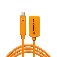 Tether Tools 16' TetherBoost Pro USB-C Core Controller Extension Cable, Orange