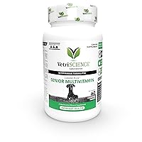 VetriScience Canine Plus Senior Multivitamin for Dogs, Chewable Tablet – Senior Dog Multivitamin with 25+ Key Nutrients, Vitamins and Minerals for Dogs, Homemade and Raw Diets