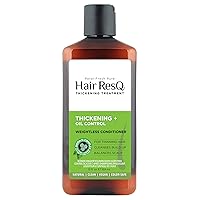 Petal Fresh Pure Hair ResQ Thickening Treatment Oil Control Weightless Conditioner for Thinning Hair & OIld Build-Up with Organic Lavender, Tea Tree & Ylang Ylang - Vegan, 12 fl oz (355 ml)
