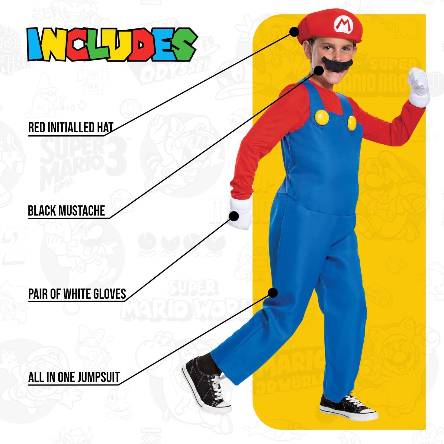 Mario Deluxe Child Boy Costume