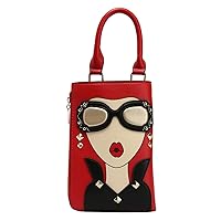 Women Novelty Lady Face Purse Satchel Bags Funky Personalized Tote Handbags Crossbody Shoulder Bags