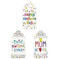105PCS Mother's Day Gift Tags Mother's Day HangTags with String Mother’s Day Watercolor Gift Tag Stickers Labels for Envelope Seal Cards Boxes Gift Wrap Mother's Day Favors Decorations