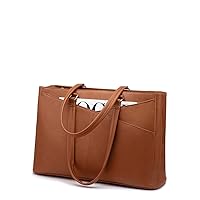 LOVEVOOK Laptop Bag for Women 15.6 Inch Tote Bags Waterproof Leather Briefcase Computer Women Business Office Work Bag