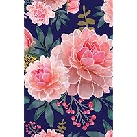 Peony Flowers Notebook: Hardcover Notebook Journal with Lined Pages