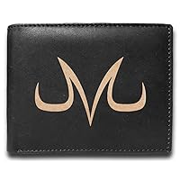 Vegeta Majin Dragon Horn Leather Laser Engraved Minimalist Slim Black RFID Blocking Multi Pockets Credit Card Holder Oraganizer Mens Wallets UD7176