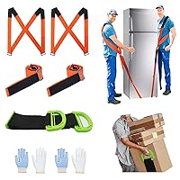 Moving Straps Lifting（Padded） one Person 2-Person Lifting and Moving System Appliance ,for Harness Moving Mattress Couch Furniture Heavy Things ,Suitable Professional Moving Body Strap Wrist Strap