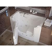 MT3060WCALWH Wheelchair Accessible 30 by 60 by 42-Inch Hydrotherapy Walk In Bathtub Spa Left Side Door, White