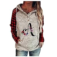 Vintage Hoodies for Women Pattern Print Long Sleeve Shirt Fall Winter T Shirt Warm Pullover Fashion Hooded Tops