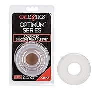 CalExotics Advanced Silicone Pump Sleeve - Male Penis Pump Comfort Ring Accessory - 3 inch - Clear