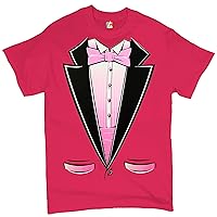 Pink Tuxedo T-Shirt Funny Party Wedding Humor Birthday Tux Men's Novelty Shirt