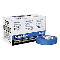 Original Multi-Surface Painter's Tape, 0.94 Inches x 60 Yards, 12 Rolls, Blue, Paint Tape Protects Surfaces and Removes Easily, Multi-Surface Painting Tape for Indoor and Outdoor Use