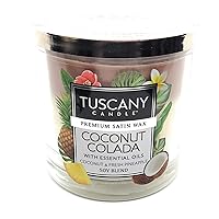 Tuscany Candle Coconut Colada Premium Satin Wax Soy Blend Candle