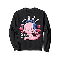 Axolotl Gaming Anime Video Game Pew Gamer Sweatshirt