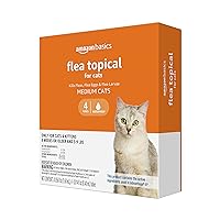 Amazon Basics Flea Topical for Medium Cats (5-9 pounds), 4 Count