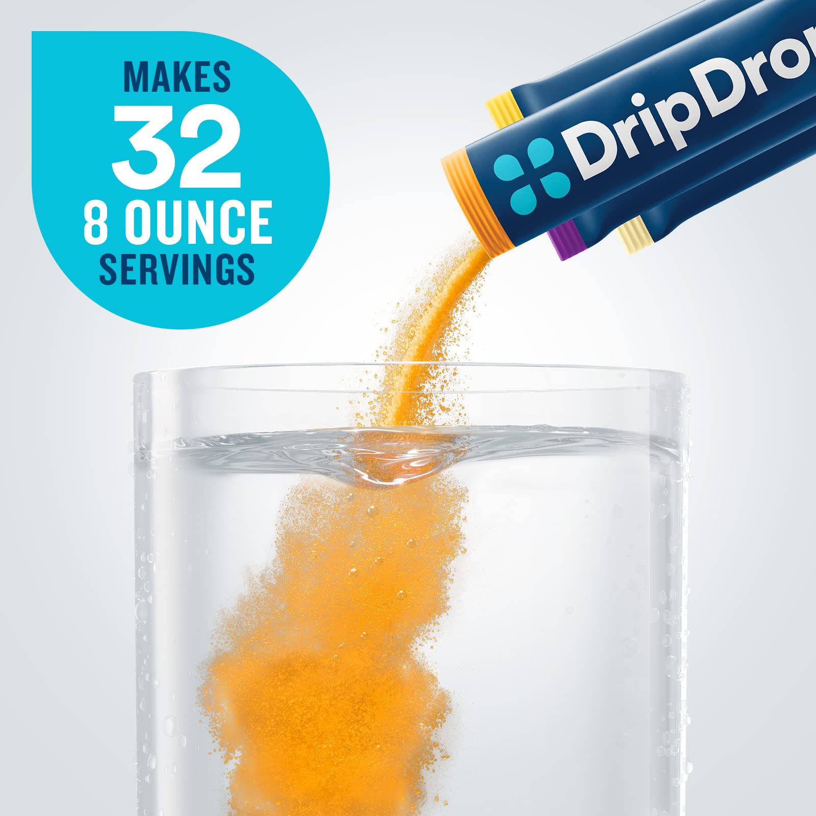 DripDrop Hydration - Electrolyte Powder Packets - Mango, Acai, Passion Fruit, Pineapple Coconut - 32 Count