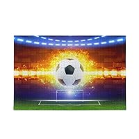 Large Jigsaw Puzzle 500 Piece Burning Soccer Ball Puzzle Toy DIY with Educational Intellectual Fun Family Game Puzzle Art for Adult Kids