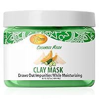 SPA REDI - Clay Mask, Cucumber and Melon, 16 Oz - Pedicure and Body Deep Cleansing, Skin Pore Purifying, Detoxifying and Hydrating