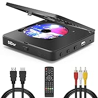 Super Mini Blu-ray Disc Player for TV,1080P Blue-ray HD DVD Player, Portable CD HD Player Home Theater Disc Player, with Remote Control + HDMI AV Cable + Built-in PAL/NTSC, Support USB Input
