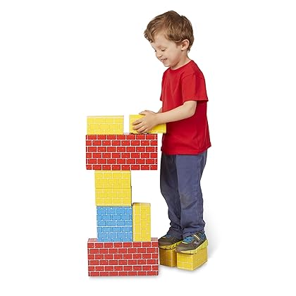 Melissa & Doug Extra-Thick Cardboard Building Blocks - 24 Blocks in 3 Sizes