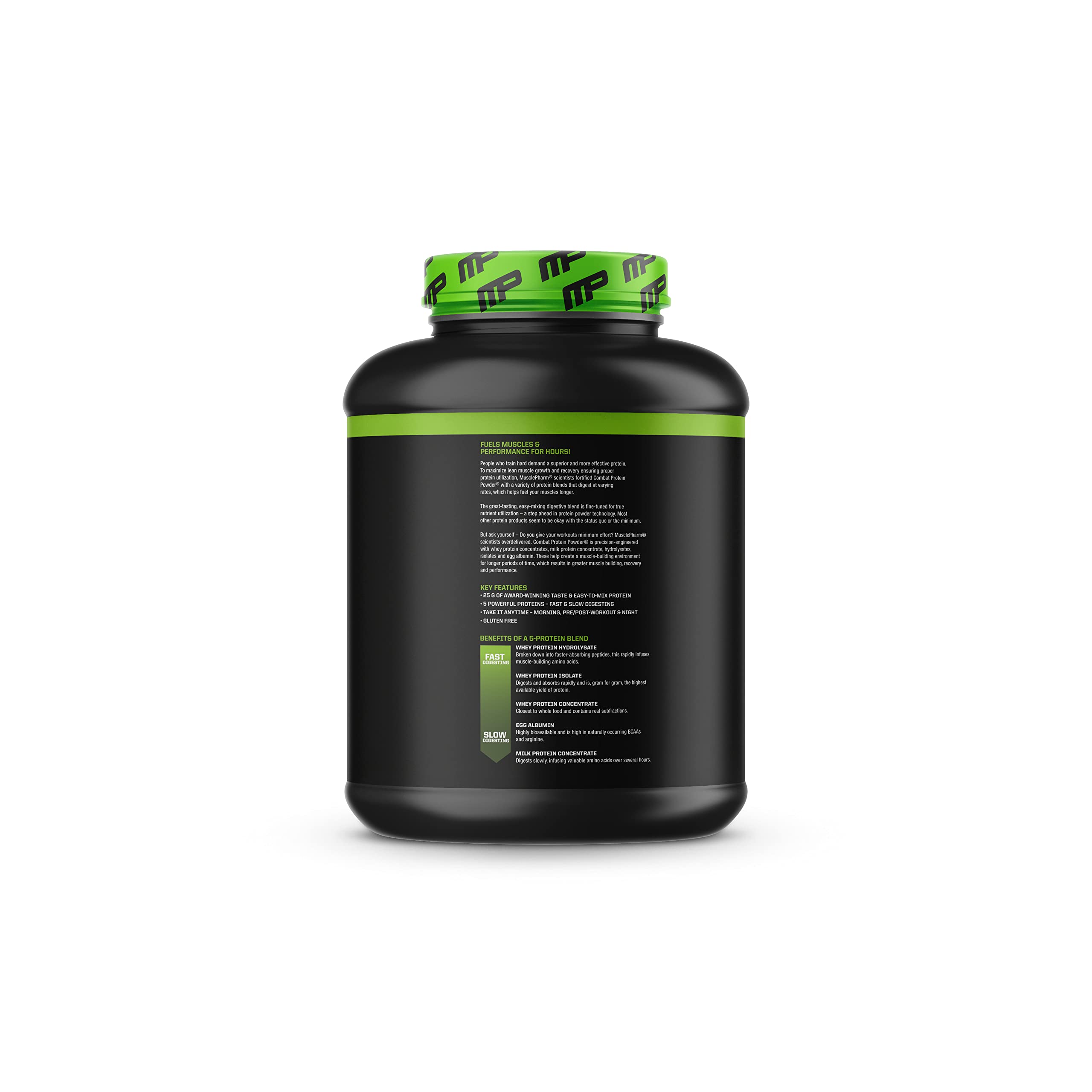 Muscle Pharm Combat Protein Powder, 5 Protein Blend, Chocolate Milk, 6.2 Pounds