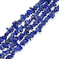 1 Strand Adabele Natural Lapis Lazuli Healing Gemstones Smooth Free-Form Loose Chips Beads 32 Inch for Jewelry Craft Making GZ1-19